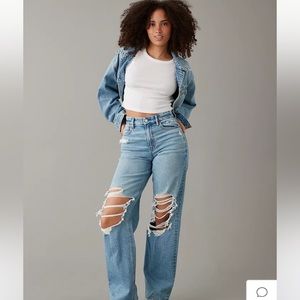 American Eagle Ripped Straight Leg Jeans